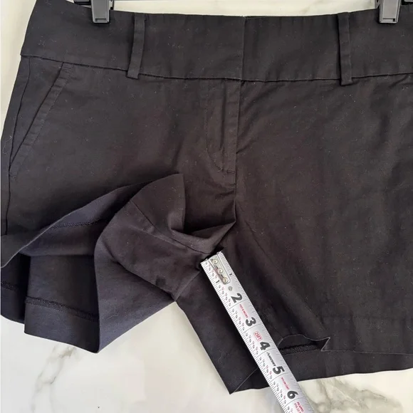 Ann Taylor Women's Signature Shorts Black Flat Front Size 10 Chino 4" inseam - Picture 5 of 8